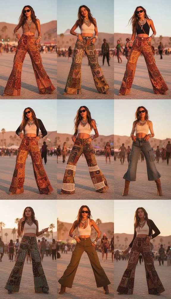 boho edgy metallic festivalwear