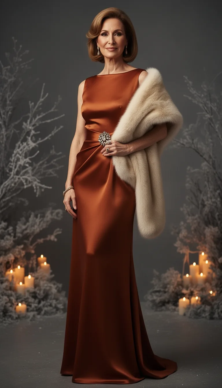 sleek glam with cozy layering