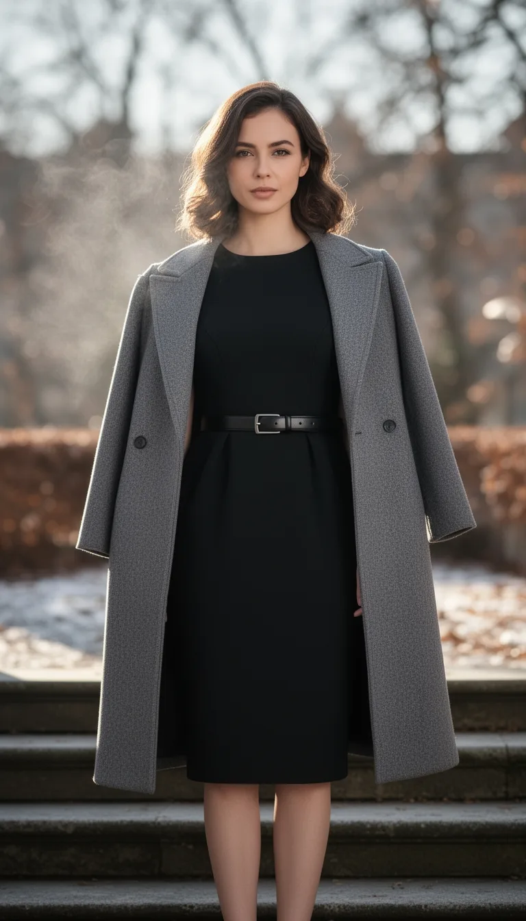 structured monochrome minimalist winter elegance