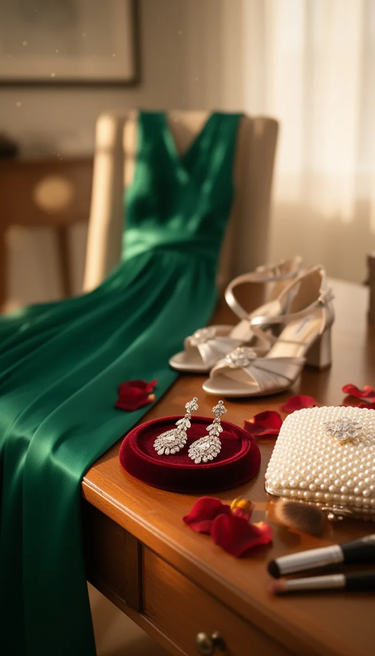 earrings matched to dress