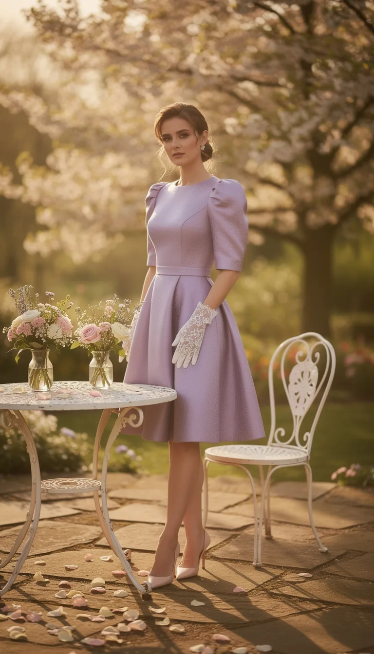 structured vintage lilac elegance