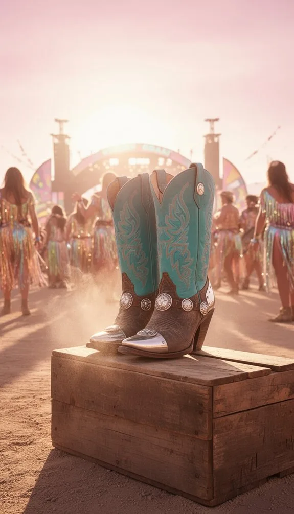 sleek weatherproof festival boots