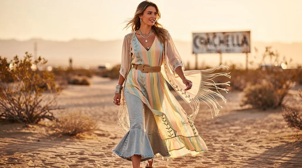 maxi dresses flared bottoms