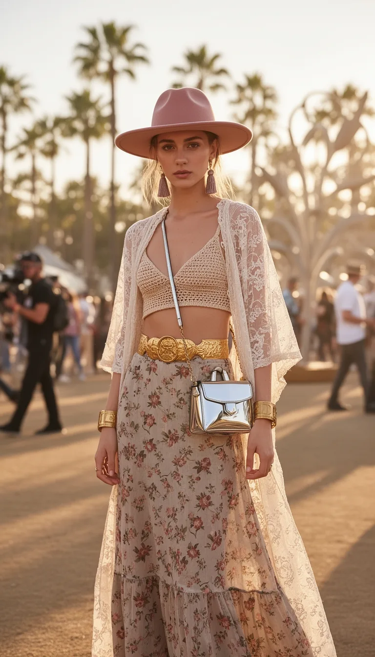 florals with metallic accents