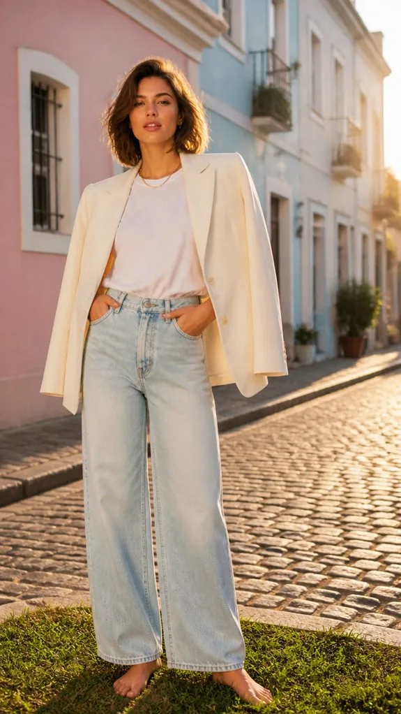 polished effortless trio outfit