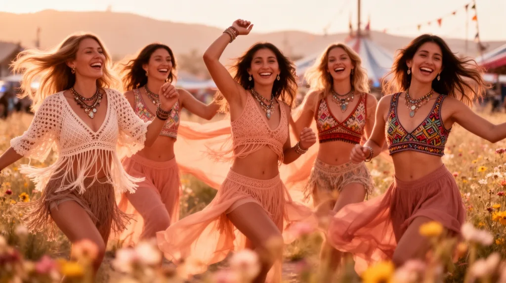 bohemian crop top outfits