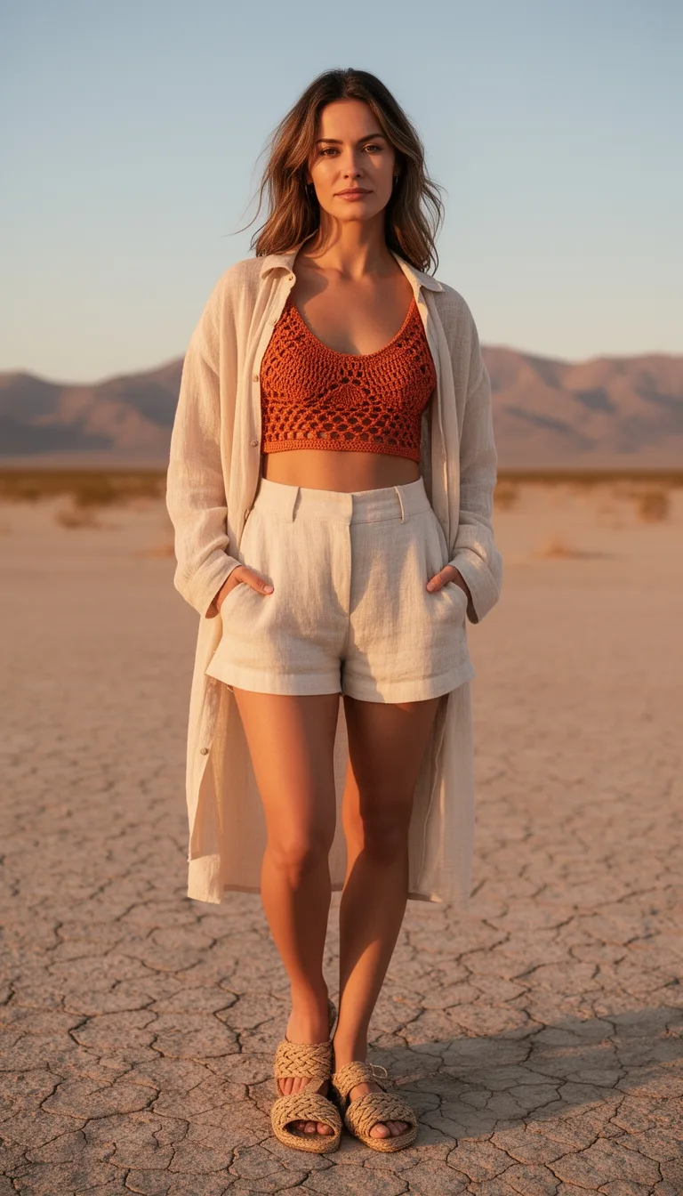 burnt orange crochet festival bralette