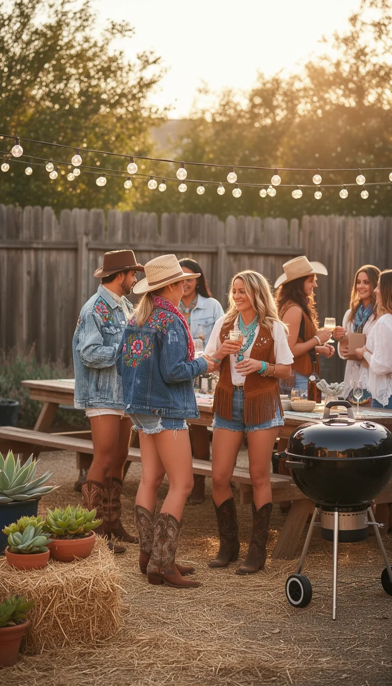 chambray denim fringe westernwear