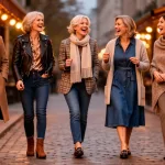 chic comfy fall datewear for over 50s