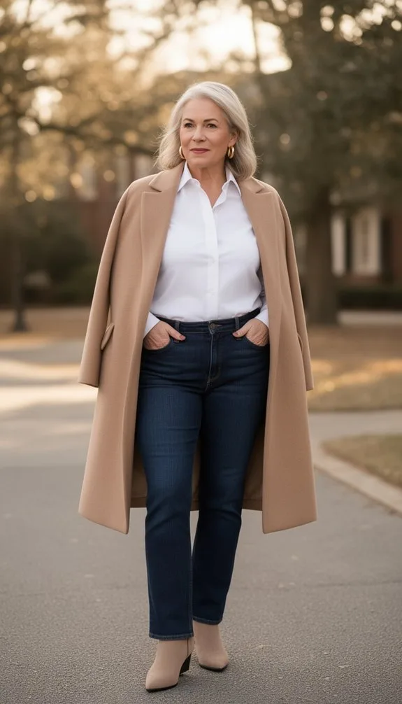 crisp white shirt ensemble