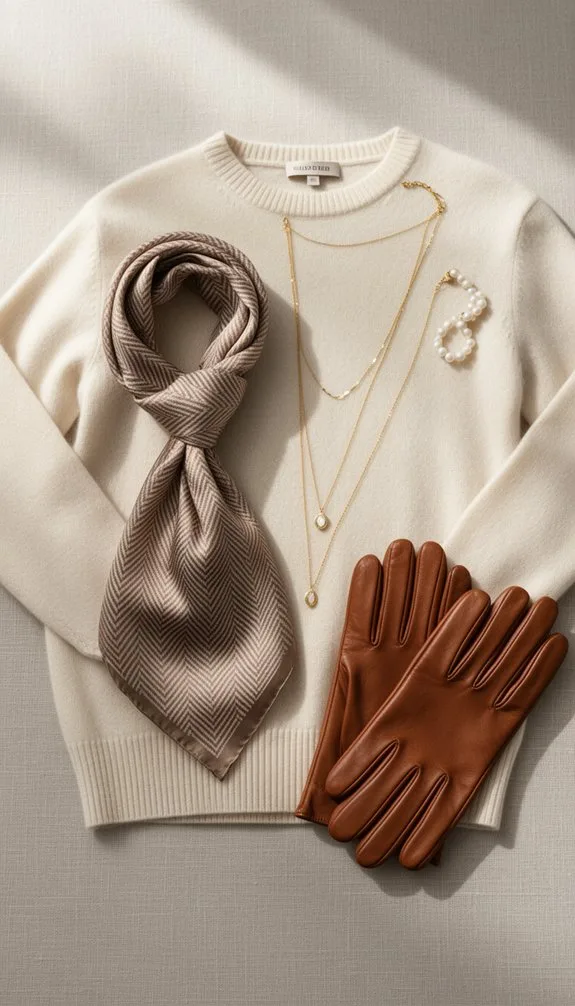 deliberate restrained layered accessory styling