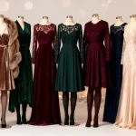 elegant cozy winter wedding attire