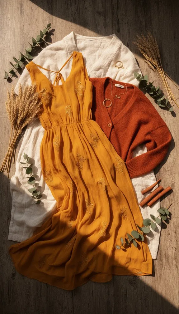 floral mustard relaxed harvestwear