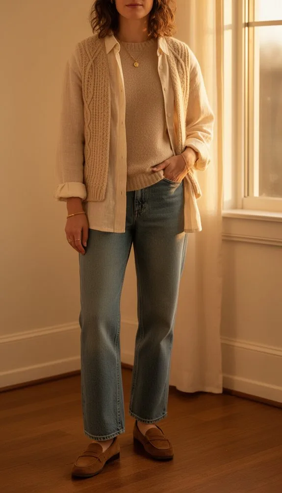 layered textures cinched silhouettes