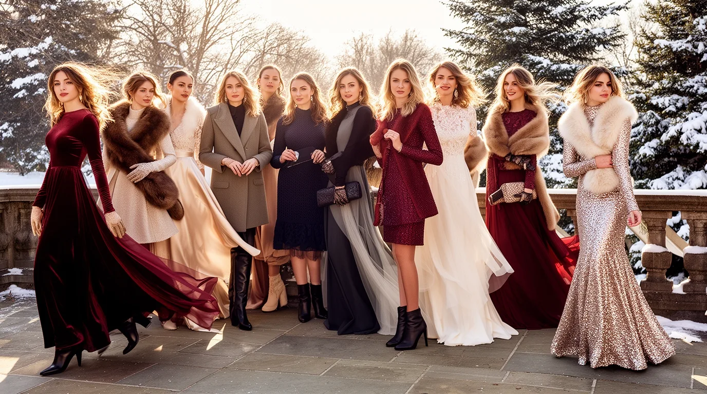 long sleeve winter wedding guestwear