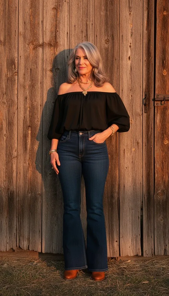 monochrome western chic festival ensemble