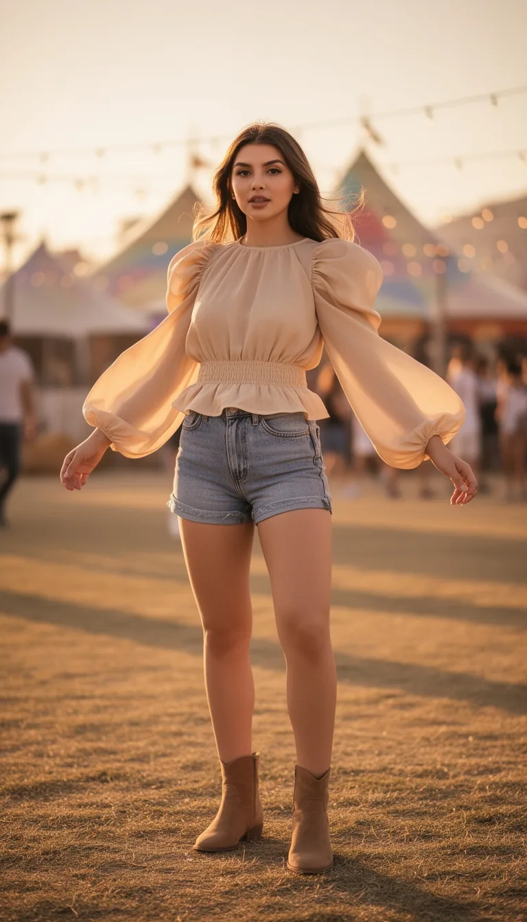 oversized airy statement sleeve blouse