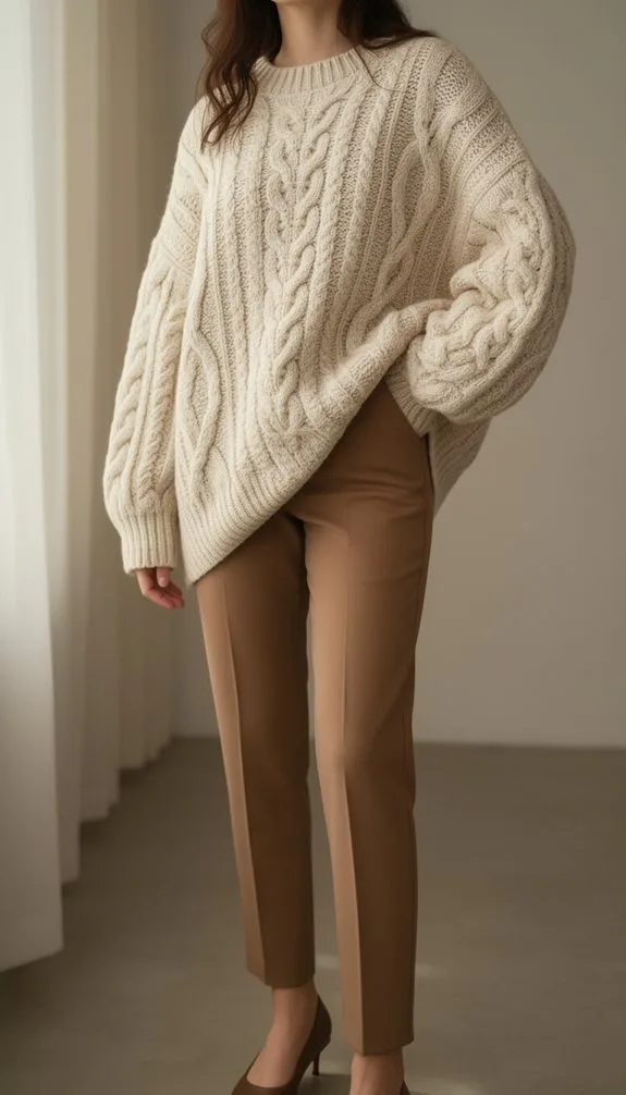 oversized tops fitted bottoms