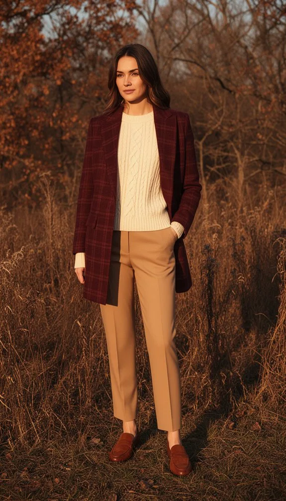 plaid layers for outdoors