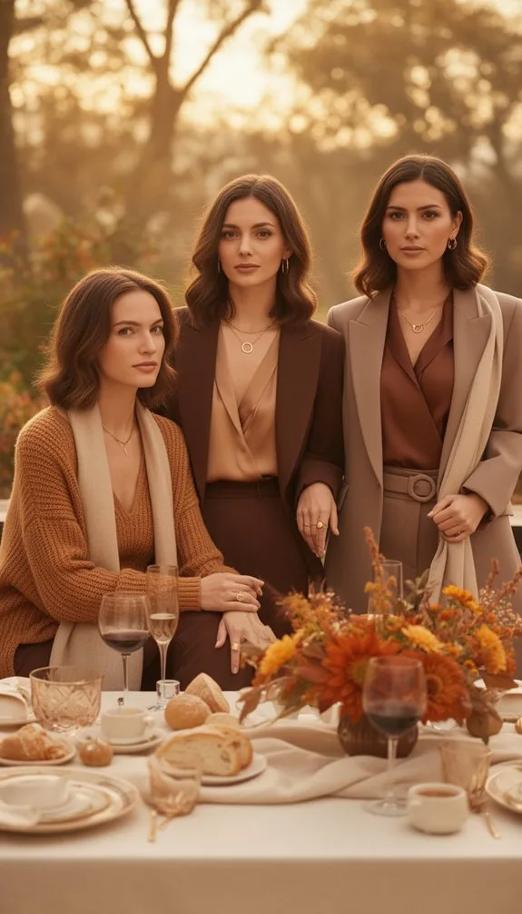 refined brown brunch outfit choices