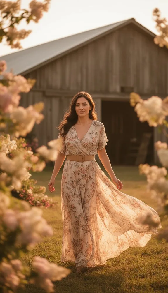 romantic western floral elegance