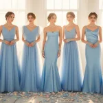 soft romantic light blue promwear