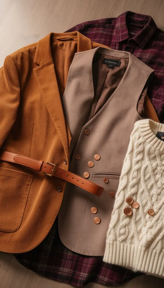 tactile layered autumn fabric styling