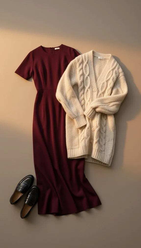 textured burgundy holiday chic