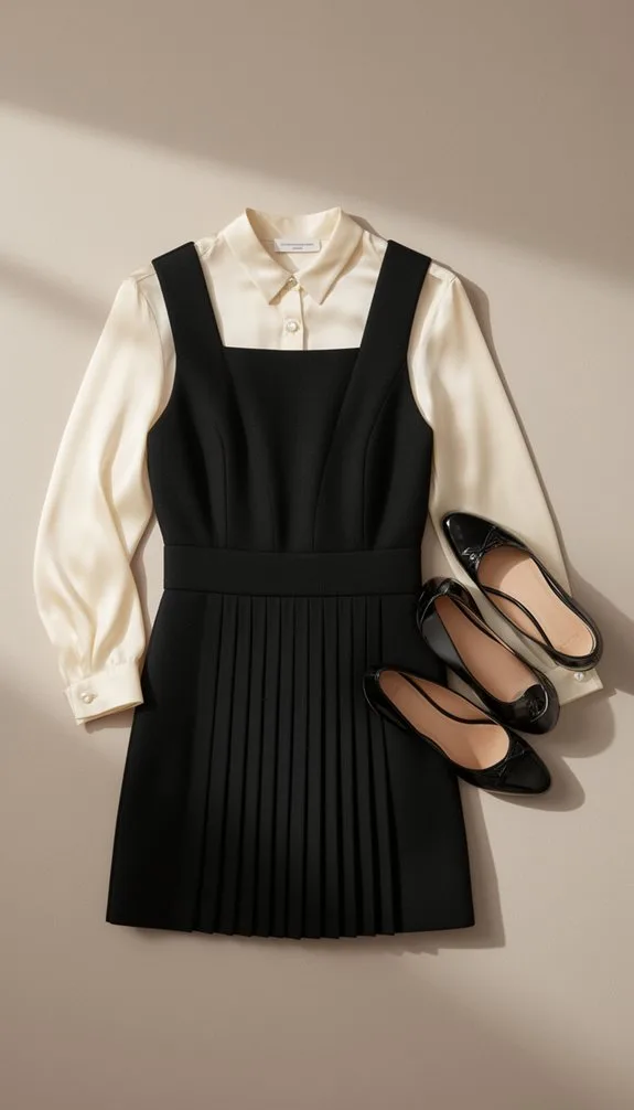 timeless refined layered schoolgirl elegance