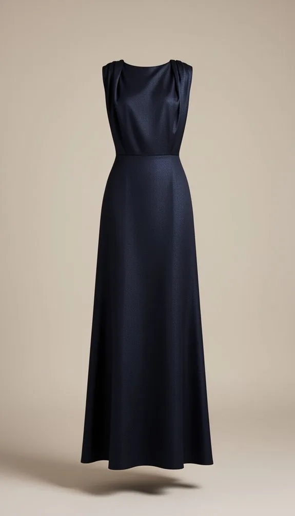 understated navy rhinestone elegance