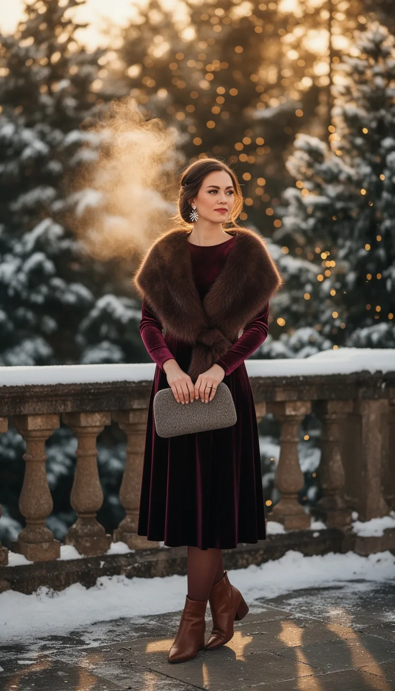 warm elegant layered winterwear