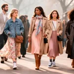 layered looks for transitional weather