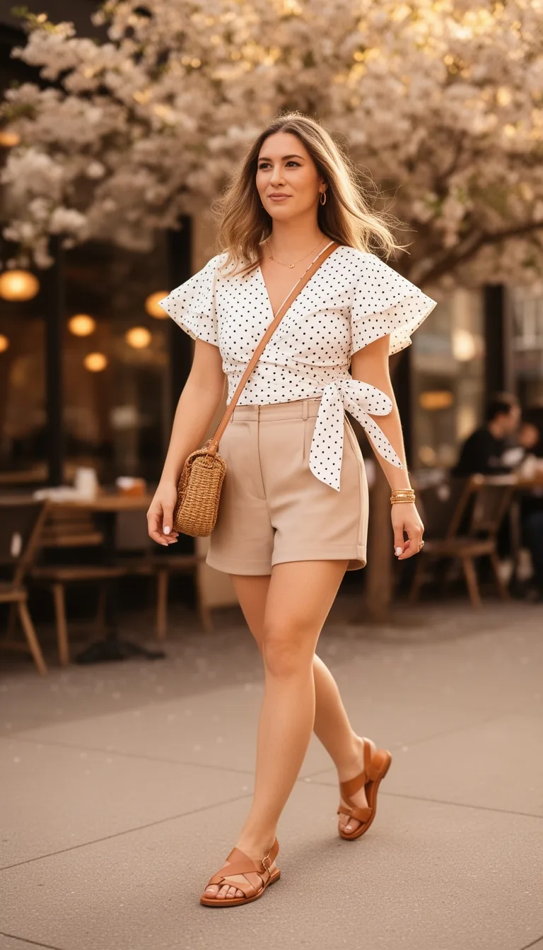 polka dot tailored spring ensemble