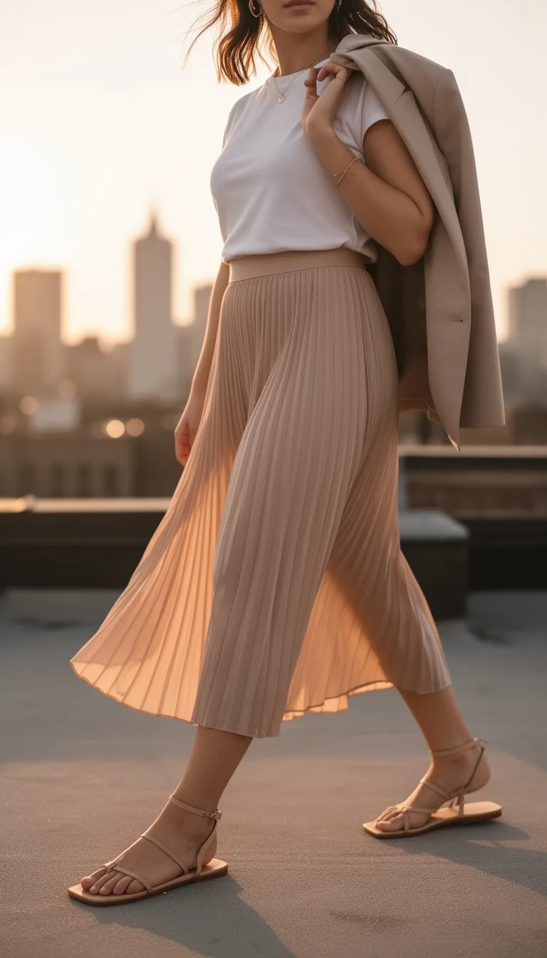 strappy flats with high waist