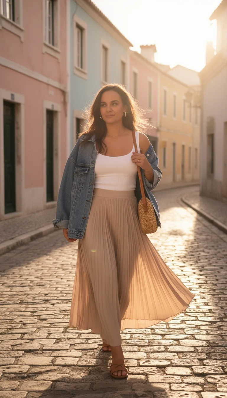 versatile denim layered elegance