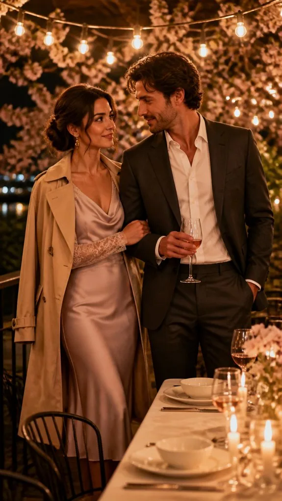 polished romantic evening attire